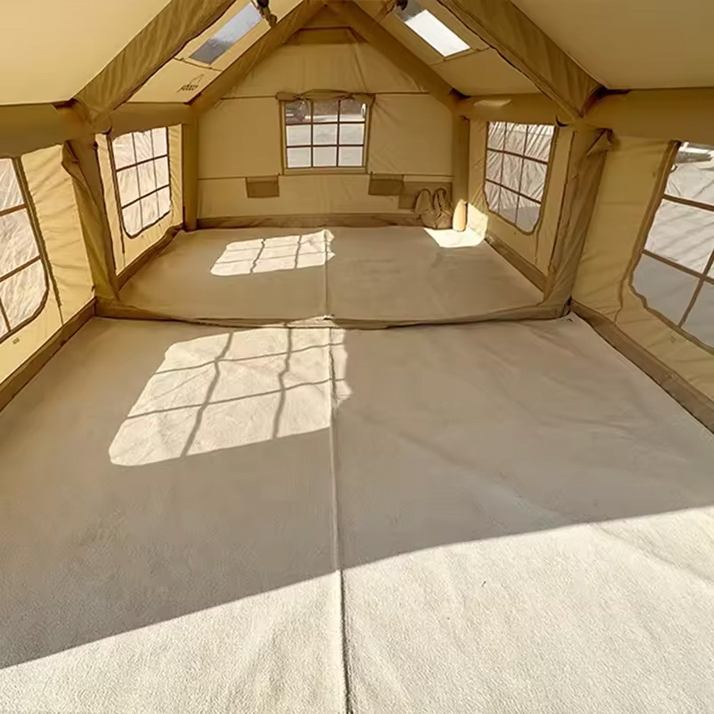 Coody Premium Tent Carpet 13.6m² — Beige & Army Green – Coody Tents Official reseller Opula Tents